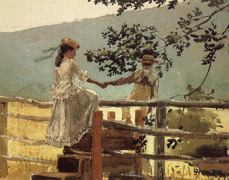 Winslow Homer On the ladder oil painting picture